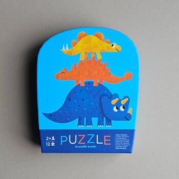 12pc Mini Jigsaw Puzzle Dino Friends, 4 of 5