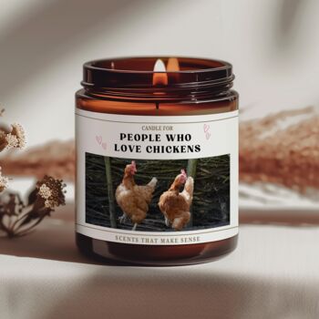 Chicken Gifts Funny Chicken Lover Candle, 3 of 8