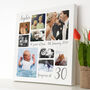 Personalised 30th Birthday Square Photo Collage, thumbnail 5 of 11