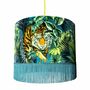 Big Cat Flint Lampshades With Gold Lining And Fringing, thumbnail 4 of 7