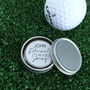 Personalised Retirement In Full Swing Golf Ball Marker, thumbnail 4 of 4