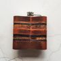 Leather Strips Hip Flask Personalised, thumbnail 3 of 8