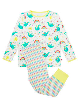 Children's Pyjamas | Rainbow Dragon | Certified Organic, 2 of 12