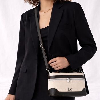 Personalised Lily Canvas And Faux Leather Cross Body, 3 of 6