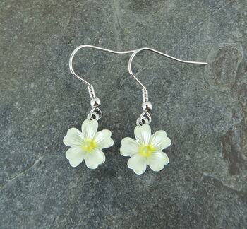 Yellow Primrose February Birth Flower Drop Earrings, 3 of 5