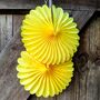 Sunflower Honeycomb Paper Fan Decorations Two Sizes, thumbnail 4 of 5