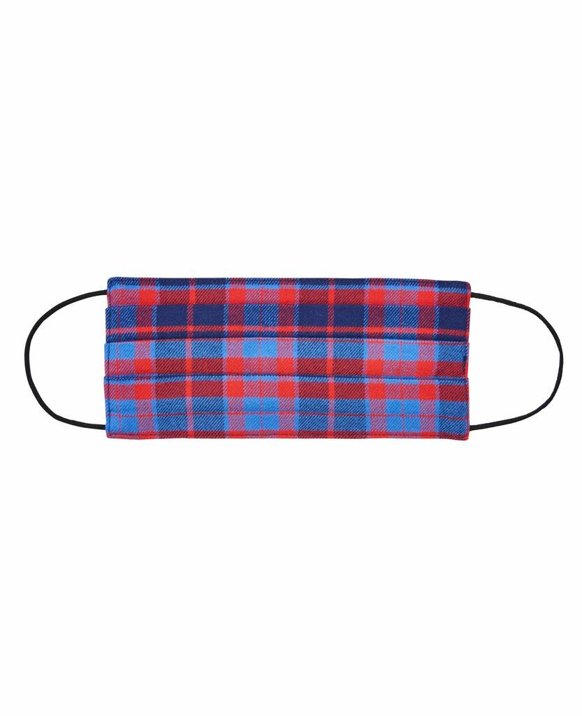 Brushed Cotton Double Layer Face Mask Braemar Tartan, 1 of 2