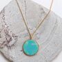 Turquoise December Birthstone Necklace, Gold Plated, thumbnail 7 of 7