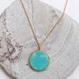 'The Circle' Turquoise December Birthstone Necklace, Gold Plated, thumbnail 7 of 7