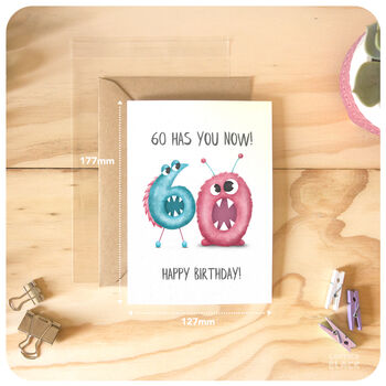 Funny 60th Birthday Greeting Card For Him For Her, 4 of 5