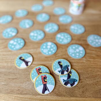 Penguin Matching Memory Snap Children's Christmas Gift, 2 of 4