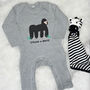 Strong And Brave Gorilla Jungle Babygrow, thumbnail 9 of 10