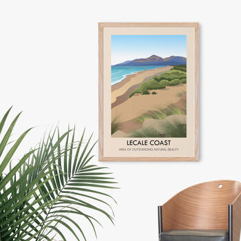 Lecale Coast Aonb Travel Poster Art Print, 4 of 8