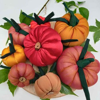 Textile Pumpkins Made From Recycled Sari Fabric, 8 of 8
