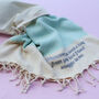 Personalised Cotton Throw, Wedding Anniversary Gift, thumbnail 6 of 11