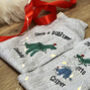 Personalised Me And You Christmas Dinosaur Socks, thumbnail 5 of 7