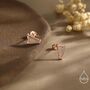 Sterling Silver Harp Stud Earrings, thumbnail 5 of 12