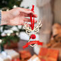 Personalised Rudolph Decoration With Pom Pom Nose, thumbnail 2 of 5