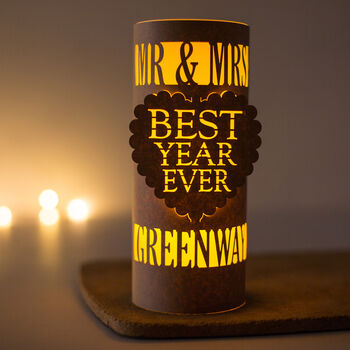 1st Anniversary Best Year Ever Personalised Lantern, 4 of 6