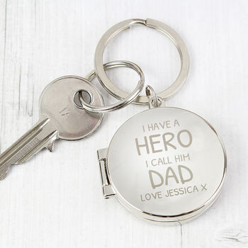 Personalised 'I Have A Hero' Photo Keyring, 2 of 7