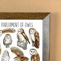 Barn Owls Watercolour Art Print, thumbnail 6 of 7