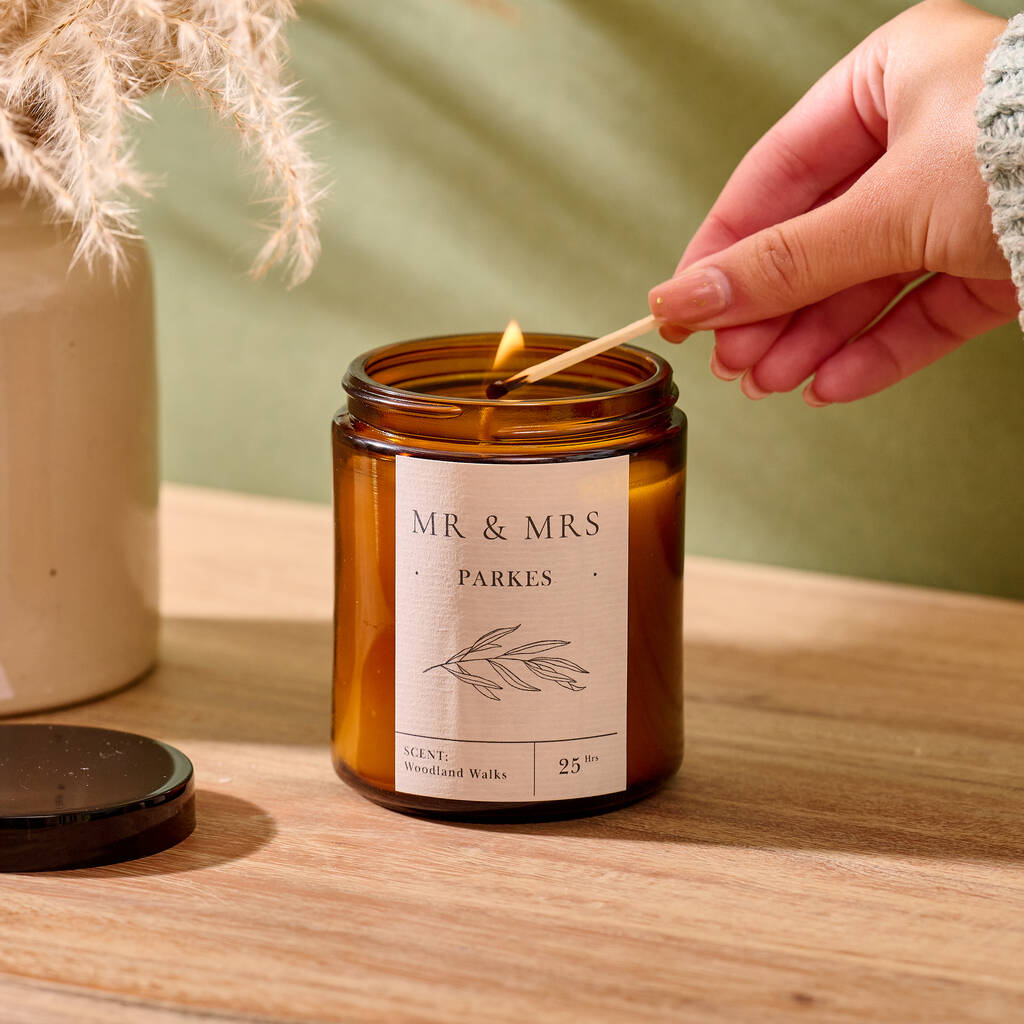 Personalised Couples Candle By Sunday's Daughter