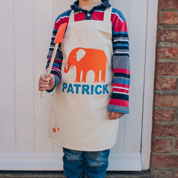 Personalised Kids Elephant Apron, 4 of 5