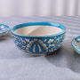 G Decor Tulipani Blue Hand Painted Ceramic Tableware Collection Floral Plates And Bowls, thumbnail 5 of 8