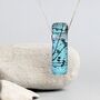 Ice Blue Glass Sterling Silver Necklace, thumbnail 3 of 12