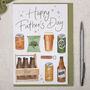 Pub Ale And Lager Happy Father's Day Greeting Card, thumbnail 1 of 3
