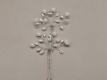 Pearl And Flower Bridal Hair Pin – Elegant And Versatile, 9 of 11