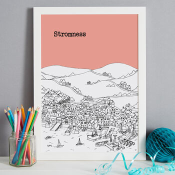 Personalised Stromness Print, 4 of 10