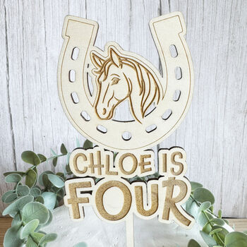 Personalised Horse Birthday Cake Topper For All Ages, 2 of 7