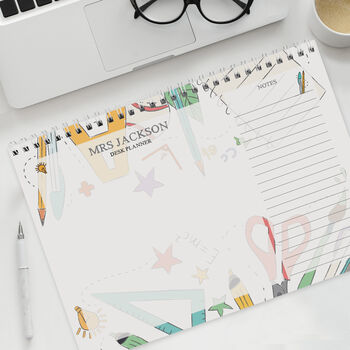 Personalised A4 Desk Planner Teacher Gift, 2 of 7
