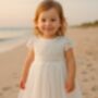 Audrey In Ivory White ~ Party Or Flower Girl Dress, thumbnail 3 of 5
