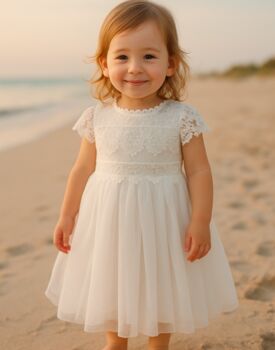 Audrey In Ivory White ~ Party Or Flower Girl Dress, 3 of 5