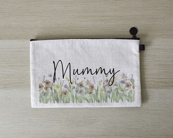 Personalised Floral Linen Pouch, 3 of 7