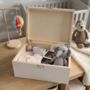 Personalised Hot Air Balloon Baby White Keepsake Box Three Sizes, thumbnail 2 of 10