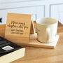 Personalised Book Stand And Coaster I Love Every Chapter With You Anniversary Gift, thumbnail 6 of 6