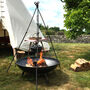 Celeste 80cm Fire Pit With Long Leg Tripod Cooking Rack, thumbnail 2 of 7