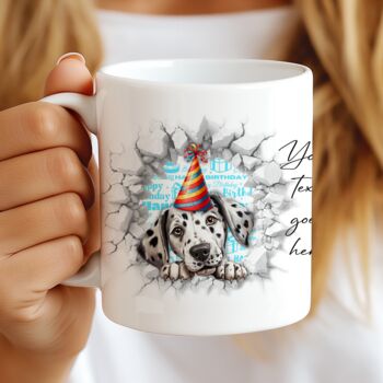 Personalised Dalmatian Birthday Break Through Dog, 7 of 8
