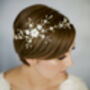 Sylvie Crystal And Pearl Wedding Hair Vine Bridal Comb, thumbnail 8 of 12