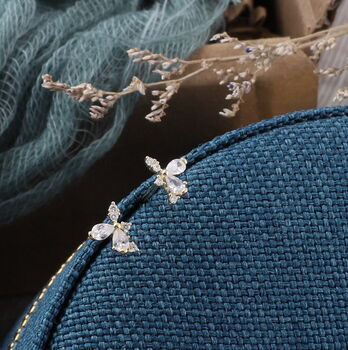 'Little Something' Crystal Butterfly Birthday Earrings, 6 of 6