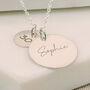 Personalised Sterling Silver Name And Age Necklace, thumbnail 1 of 8