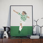 Henrik Larsson Celtic Poster Print, thumbnail 1 of 3