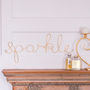 Gold Metal Wall Sparkle Hanging Decoration, thumbnail 1 of 2
