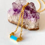 Turquoise Gemstone Baguette Necklace, thumbnail 3 of 4