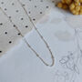 Sterling Silver Delicate Beaded Long Necklace, thumbnail 2 of 7