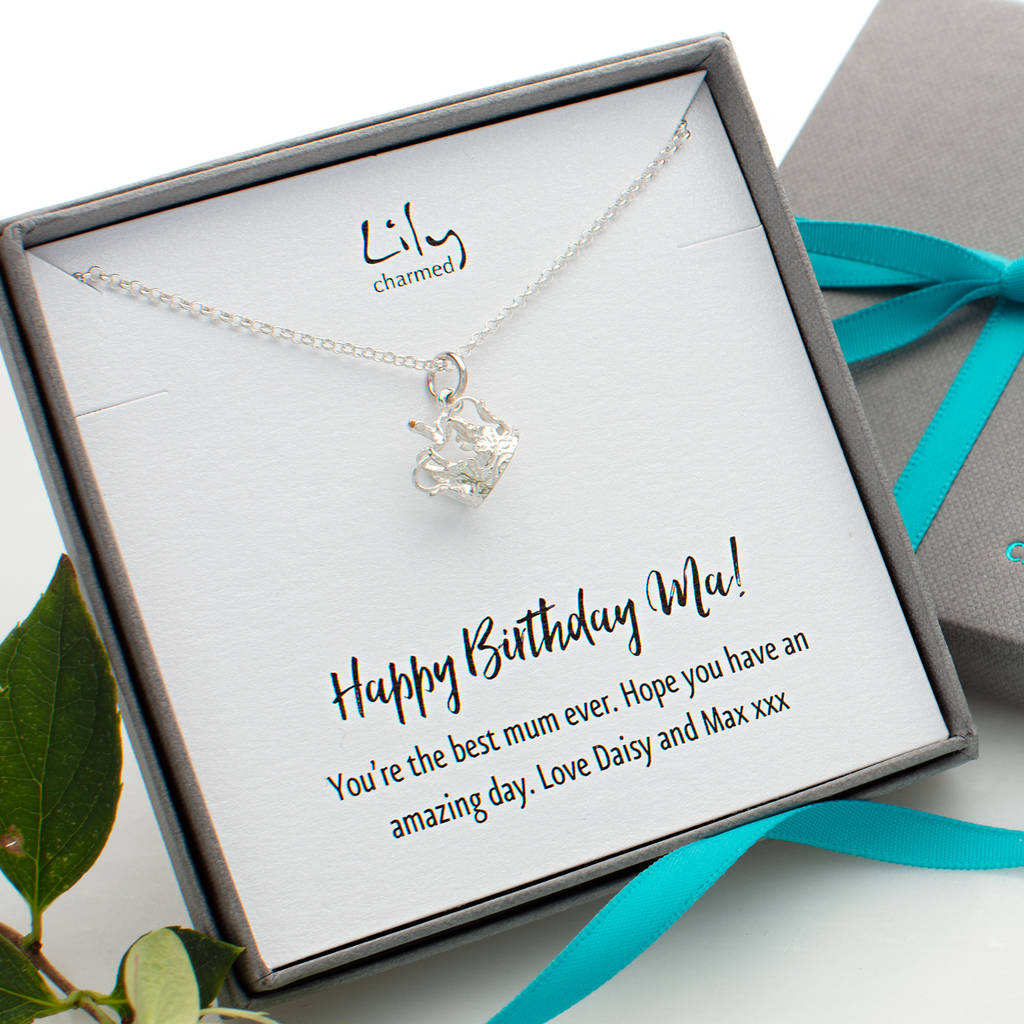 Crown Necklace With Personalised Message Card By Lily Charmed
