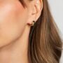 18ct Gold Plated Sterling Silver Chunky Hoop Earrings, thumbnail 1 of 4